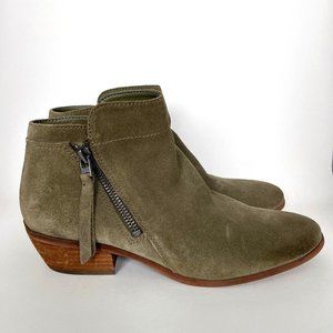 Sam Edelman Packer Ankle Booties, Green Suede, 8